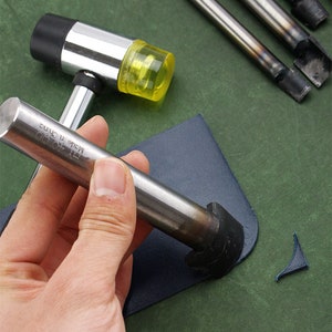 Round Punch Leather Hole Punch Leather craft Essential Tool Pick Size 10mm/15mm/20mm/25mm/30mm/35mm/40mm
