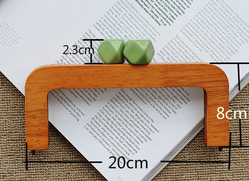 20cm 8 Retro Purse Frame Wood Purse Frame Come With Screws 20x8cm Pick Color image 2