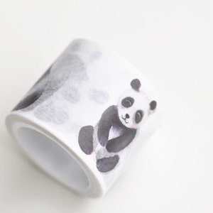 Fita decorativa de urso panda fofo, suprimentos para diário, fita adesiva washi de 30 mm de largura x 5 m de rolo no.13326