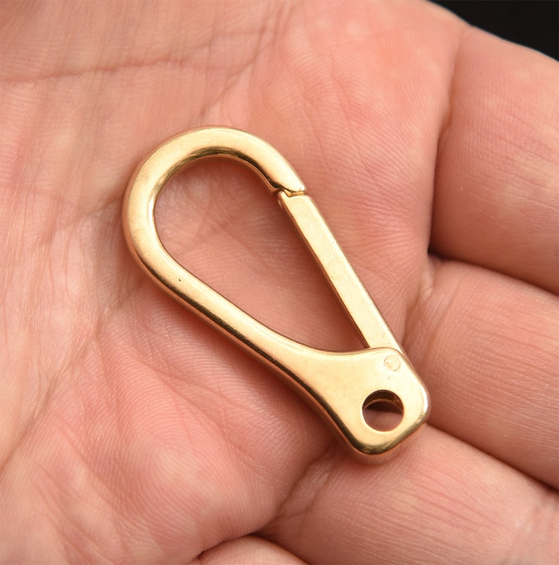 Brass Key Rings Unique Key Ring 42mm x 19mm image 1