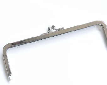 8" (20.5cm) Silver Metal Purse Frame Cup Closure Glue In Style 20.5cm x 6.8cm