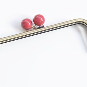 22cm 8 Purse Frame With Large Red Kisslock Tube Bag Frame 22x8cm Pick Color Bronze