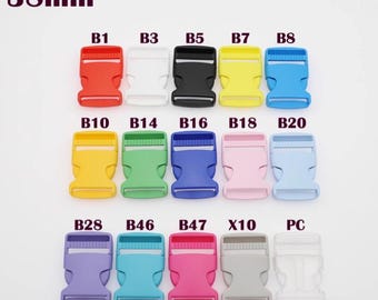 Inner Size 38mm (1.5") Plastic Buckle, Side Release Buckle 1 Piece A Pack Pick Up Color