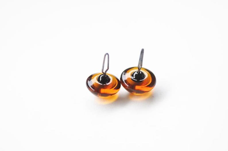 One Pair Brown Germany Glass Eyes With A Loop Round Teddy Bear Eyes Size 5mm-20mm Pick Size image 7