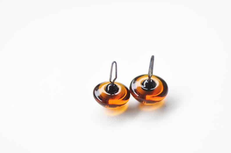One Pair Brown Germany Glass Eyes With A Loop Round Teddy Bear Eyes Size 5mm-20mm Pick Size image 6