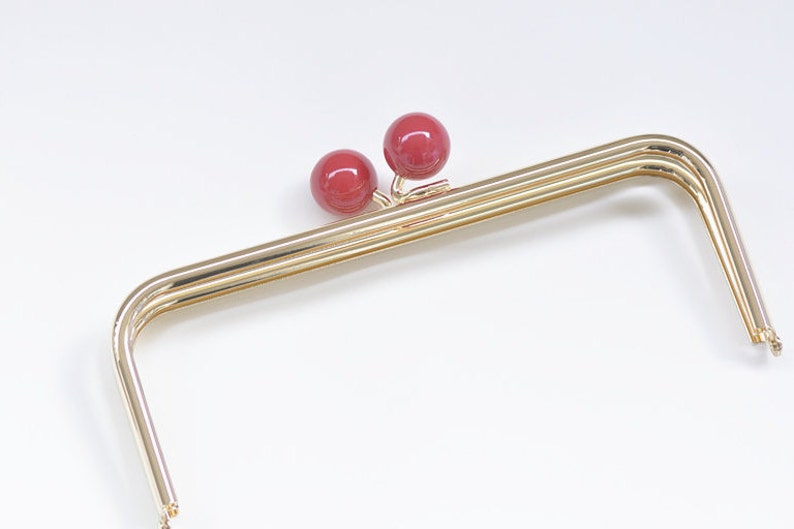 22cm 8 Purse Frame With Large Red Kisslock Tube Bag Frame 22x8cm Pick Color Gold