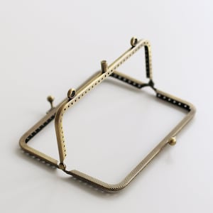 ダブル財布フレーム縫製スタイルハンドバッグハンガーキス留め具付き 8 cm/10 cm/12 cm/15 cm/18 cm 選択サイズ