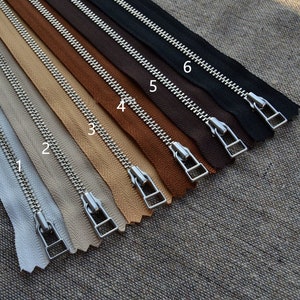White Brass Teeth Color Zipper Closed End Zipper No.3 15cm Various Color