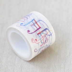 Dancing Musical Notes Wide Washi Tape 25mm x 5M No.12068
