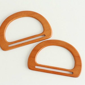 15cm ( 6") A Pair Wood Handles For Handbags Making