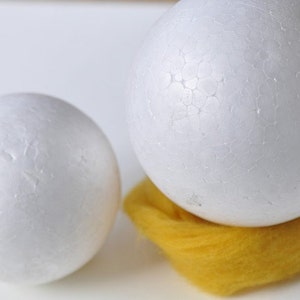 Polystyrene Foam Round Ball For Wet Felting DIY Crafts 8cm/10cm