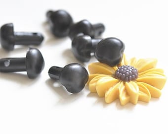 10.5mm Black Dog Nose/ Animal Amgiurumi Safety Nose 5pcs A Pack