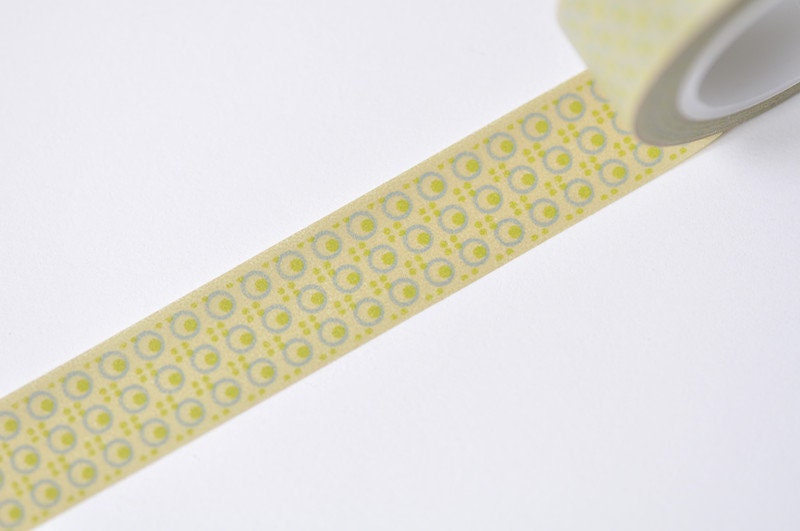 Green Washi Tape 15mm Wide X 10M Roll No.12074 Etsy UK