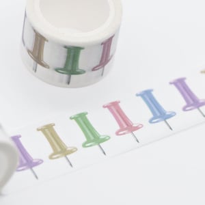 Drawing Pin Thumbtack Nail Washi Tape/Japanese Masking Tape 25mm x 5 Meters Roll No.12173