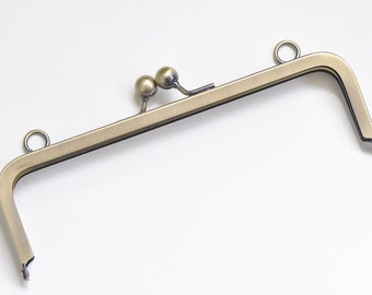 8 » (20.5cm) Bronze Metal Purse Frame Clutch Bag Sac à main Cadre