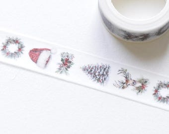1 Roll Christmas Adhesive Washi Tape 15mm x 5M Roll