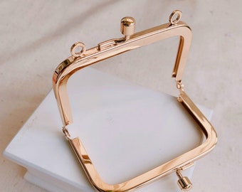 3" Light Gold Purse Frame Mini Purse Frame Glue-In Styles 7.5cm x 5cm