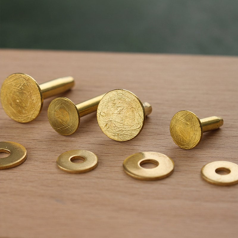 100 Paar Leder-Hohlnieten – Bronze, Doppelseitig, 8x8 Mm – Für Schuhe, Gürtel, Taschen, Jeans & Lederreparatur – DIY-Handwerk
