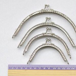 8.5/10.5/12.5/15.5cm 3à 6 Rétro Silver Purse Frame Sewing Purse Frame image 3