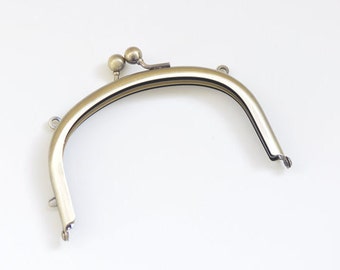 12.5cm (5") Brushed Brass Purse Frame Bag Hanger Wedding Bag Glue-In Style