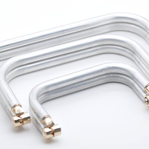 Arzttaschenrahmen, Aluminiumrohr, Geldbörsenrahmen, Taschenrahmen-Hardware, 15 cm (6 Zoll), 19 cm (7,5 Zoll), 25 cm (10 Zoll).