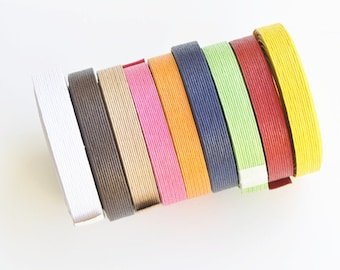 Japanese Craft Tape Paper Craft Band Basket Supplies Paper Eco Tape Woven Basket Project Craft Band 15mm x 5 Meters --9 Colors Available