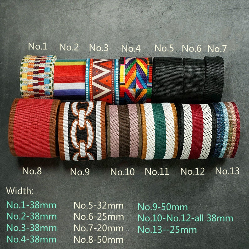 120cm Bag Strap Handbag Making Material Polyester Strap Various Pattern image 2