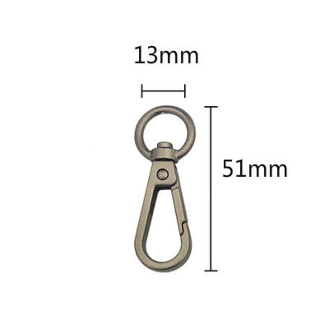 2 Pieces Trigger Snap Hooks / Purse Hook / Key Hook/ Swivel Hook 13mm X ...