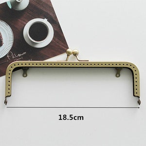 Rettangolare Bronzo Telaio Clutch Bag Borsa Borsa Telaio Da Cucito Bag Maker Varie Dimensioni immagine 9