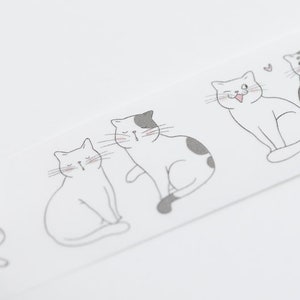 Katzen Washi Tape 30mm x 3 Meter A Rolle mit Rückseitenpapier Bild 4