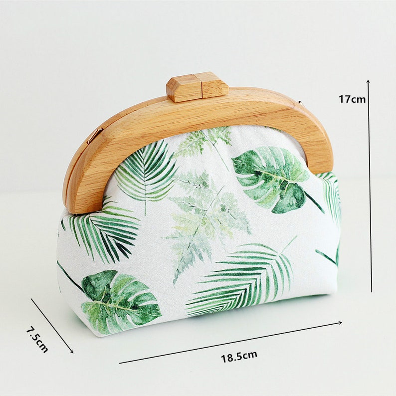 Telaio borsa retrò da 20 cm / telaio borsa in legno con viti immagine 7