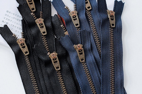 Jeans Zippers No.3 Closed End Blue And Black Color 12cm/14cm/15cm/18cm/20cm Pick Color And Size