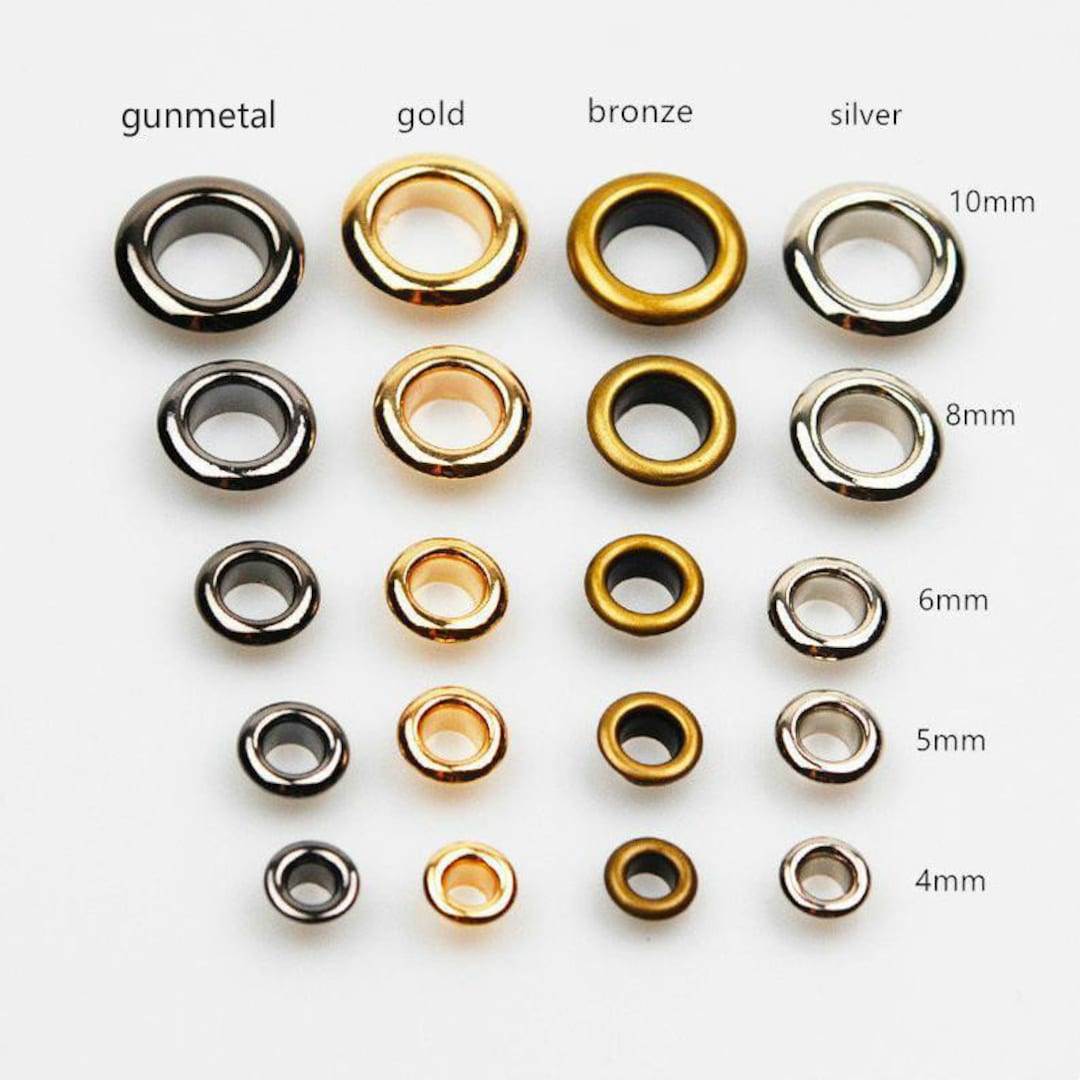 Custom Text/Logo Brass Screw Grommet Eyelets Ring Leather Craft Hardwa –  Metal Field Shop