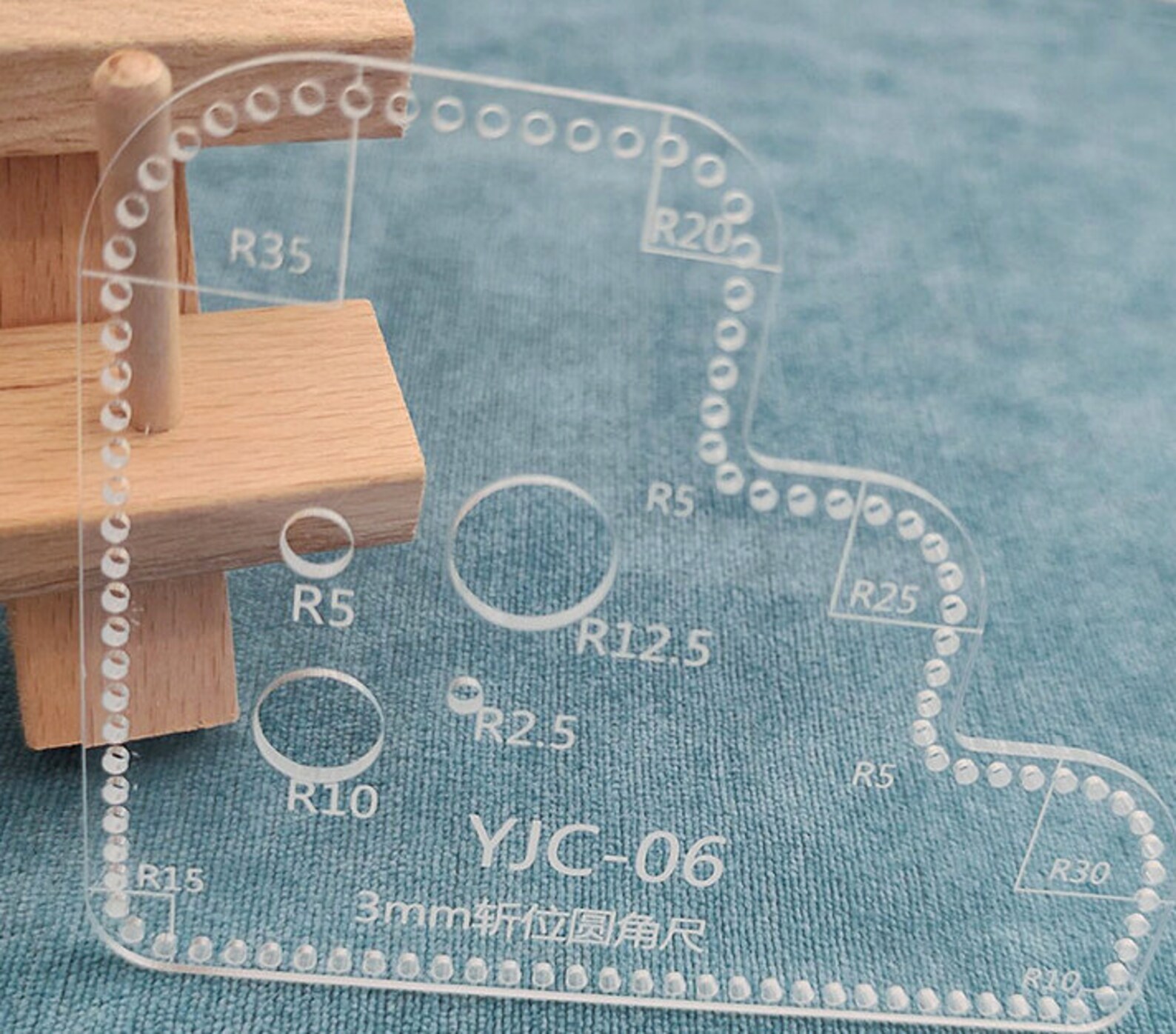 Transparent Ruler Punching Positioning Calculation Ruler Crafter Ruler ...