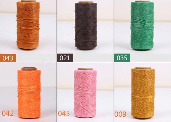 210D 1mm Flat Waxed Polyester Thread for Leather Craft Hand Sewing