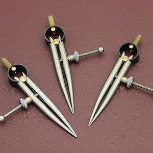 Stainless Steel Leather Compass, Spring Wing Divider/Scriber 102mm