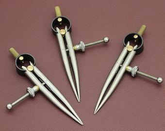 Stainless Steel Leather Compass, Spring Wing Divider/Scriber 102mm