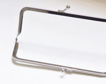 Set Da 6 Telai In Metallo Argento 18 Cm Per Borse – Chiusura A Serratura, Per Borsette E Pochette Fai Da Te