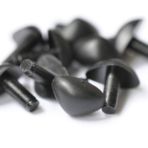 9mm (11/32 Zoll) Tier Amgiurumi Sicherheit Nase /Komm mit Waschmaschinen / schwarze Spielzeug Nase / 5pcs ein Pack Nr.10170