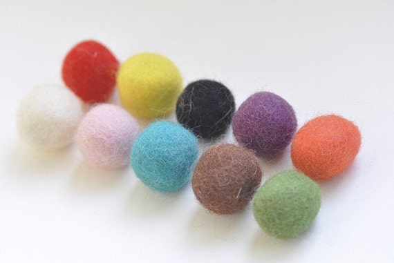 2cm Multi Color Wool Felt Balls Pom Pom Balls Beads Party Decor Coaster  Craft 10pcs A Pack 