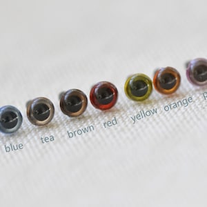 4.5mm 3/16 pulgadas Amigurumi Animales Ojos de seguridad vienen con arandelas de metal 10pcs A Pack Pick Color imagen 1