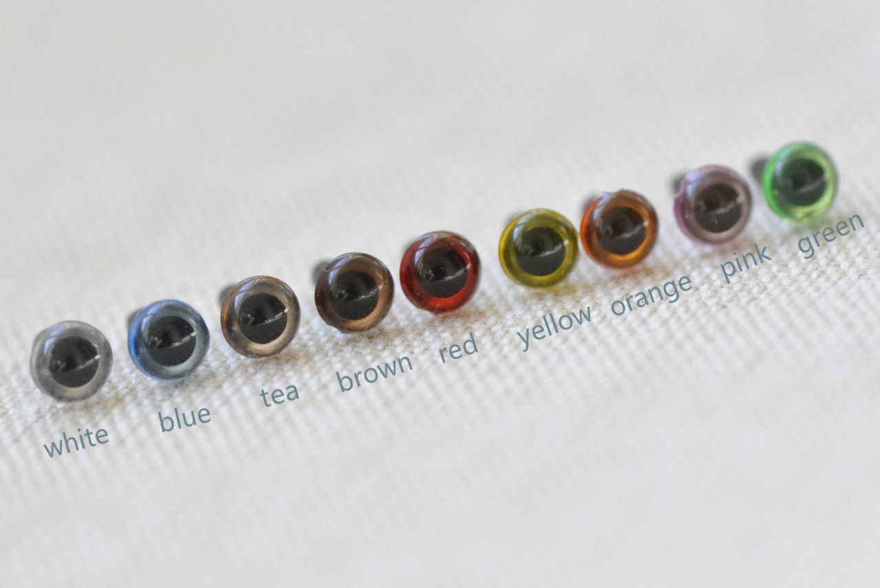4.5mm (3/16 inches ) Amigurumi Animals Safety Eyes Come With Metal Washers 10pcs A Pack Pick Color