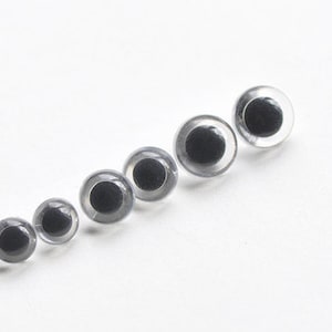 Round Transparent Amigurumi Animals Eyes/ Safety Eyes /Sewing Shank Button / Mushroom Domed Eyes-10pcs A Pack/ Pick Size