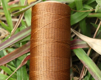 150D (0.8mm) Flat Waxed Polyester Thread For Leather Craft Hand Sewing Essential - 260 Meters A Roll