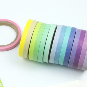 Nastro di scrapbooking colorato Washi Tape set completo, Rainbow Card scrapbooking nastro, confezione regalo nastro set di 20 No. 13182 immagine 2