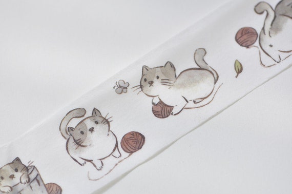 Cute Kitten/cat Washi Tape /masking Tape 25mm Wide X 5M Long No.13280 