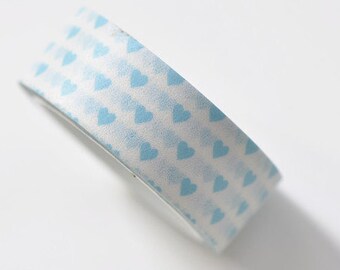 Blue Hearts Deco Washi Tape 15mm Wide x 5M Roll No.12039