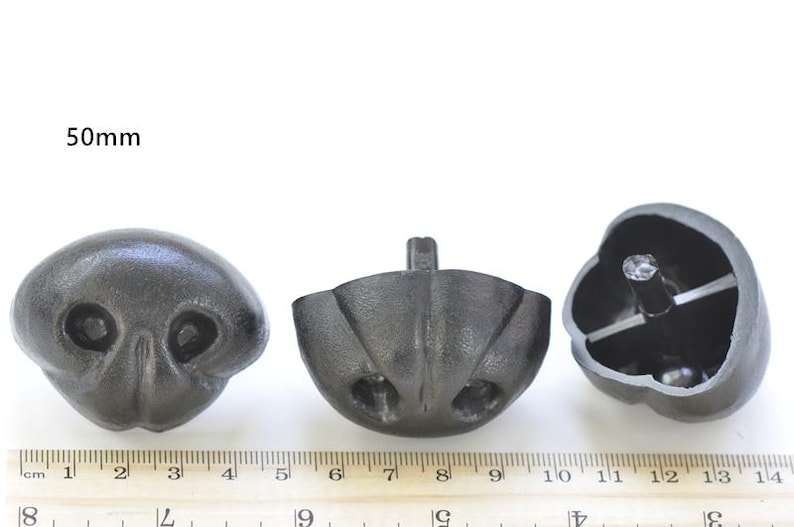 Black Dog Nose/ Animal Amgiurumi Safety Nose Come With Washers 5pcs A Pack -Pick Size 5pcs 50mm