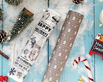Retro Wide X-Mas Planner Washi Tape 200mm x 5 Meters Roll