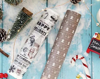 Retro Wide X-Mas Planner Washi Tape 200mm x 5 Mètres Rouleau